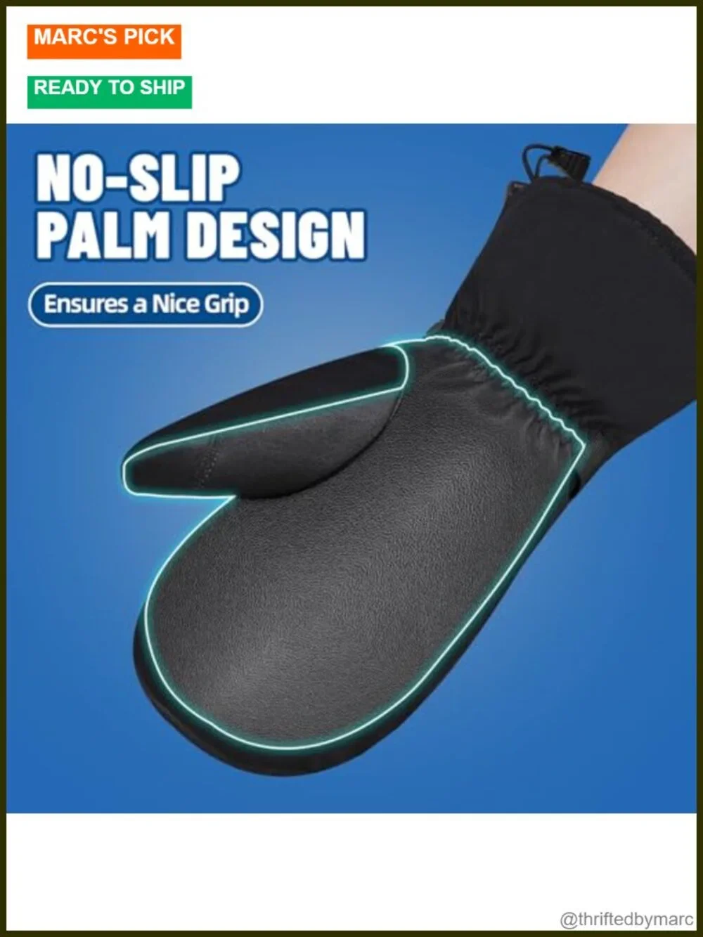 Thermal Insulated Waterproof Ski Mittens with Touchscreen, Unisex